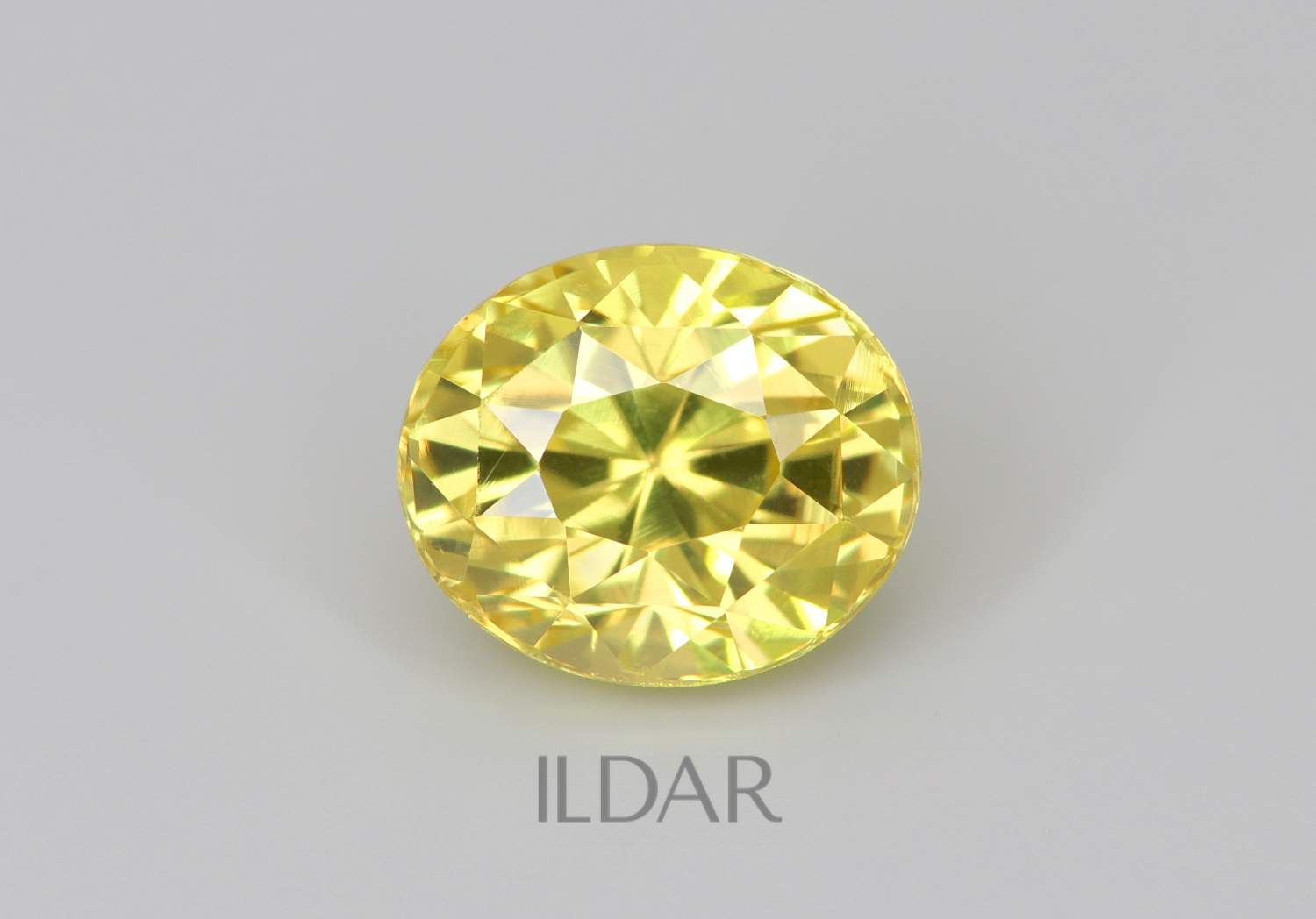 Oval cut unheated yellow sapphire 1.71 ct order