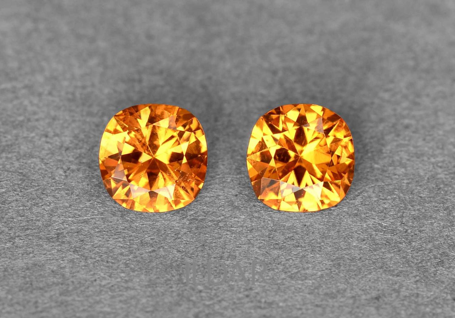 Pair of cushion shaped spessartines 1.82 ct order
