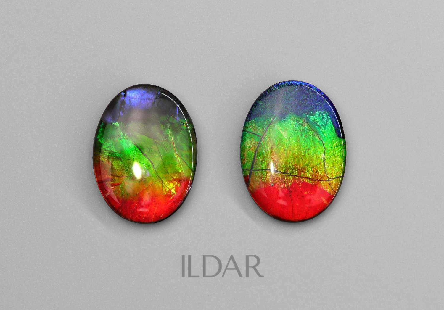 Pair of oval ammolite 10.36 ct order