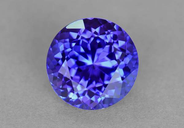 Round cut tanzanite gemstone 5.1 ct