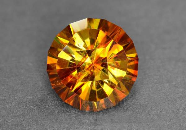 Sphalerite in a round cut from Spain 8.23 ct