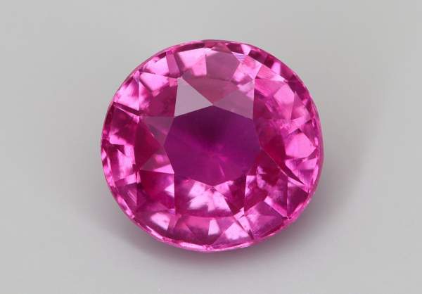Round cut pink sapphire 0.78 ct
