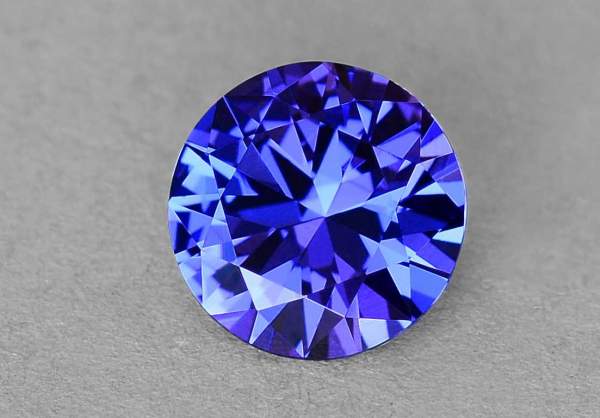 Round brilliant cut tanzanite 1.65 ct