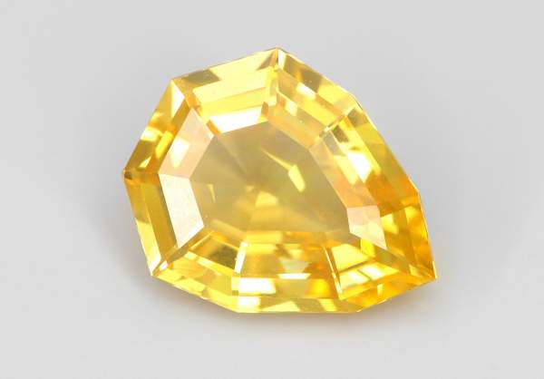 Fancy cut Ceylon yellow sapphire 1.1 ct