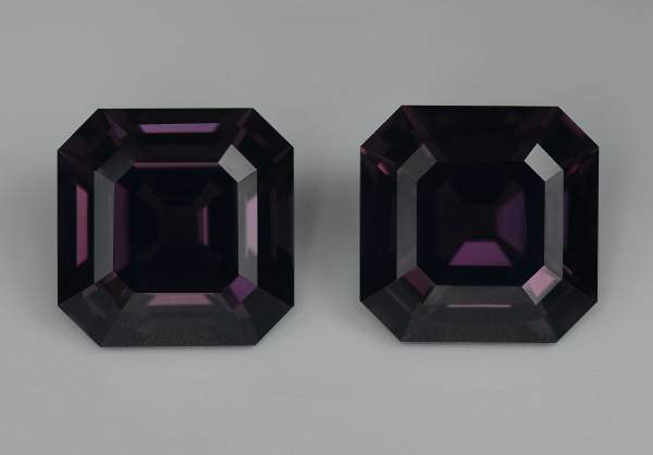 A pair of black spinels from Burma 9.07 ct