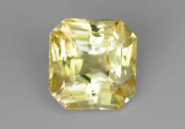 Radiant cut natural yellow sapphire 3.59 ct