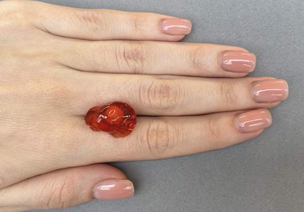 Mexican fire opal 17.04 ct