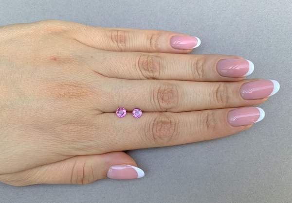 Pair of natural pink sapphires 1.44 ct
