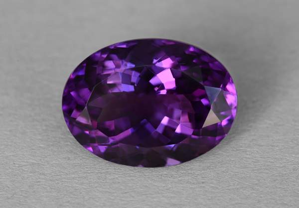 Dark purple oval cut amethyst 18.25 ct