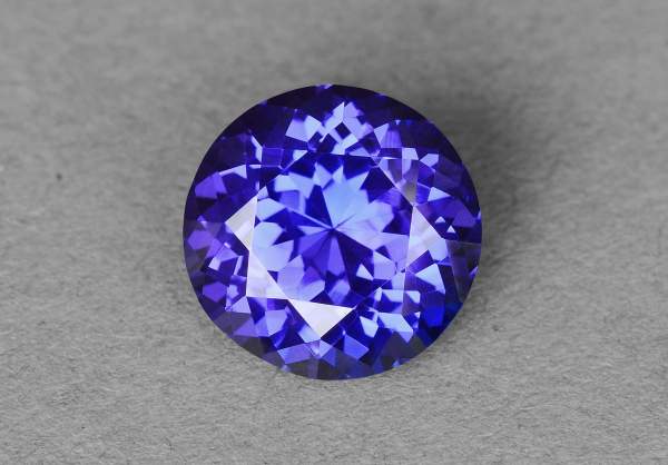 Round cut tanzanite gemstone 3.57 ct