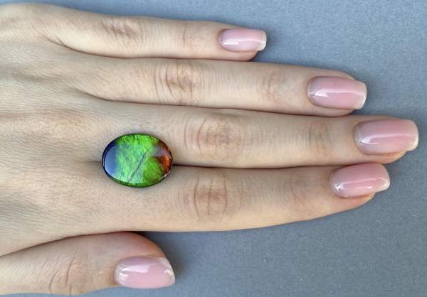 Oval Ammolite from Canada 8.37 ct