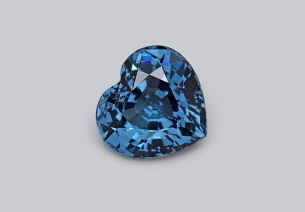 Heart-cut natural blue spinel 2.18 ct
