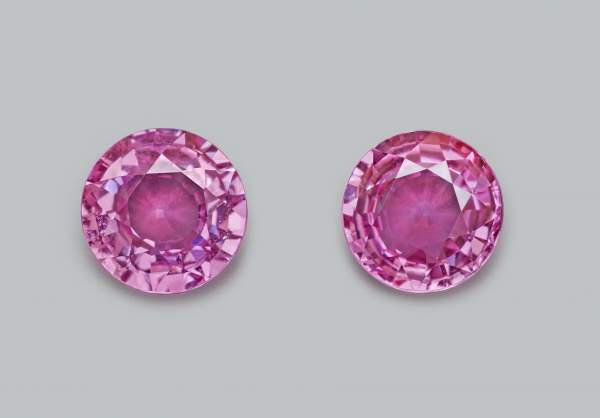 Pair of natural pink sapphires 1.32 ct