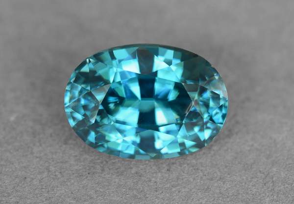 Blue zircon stone from Cambodia 9.64 ct