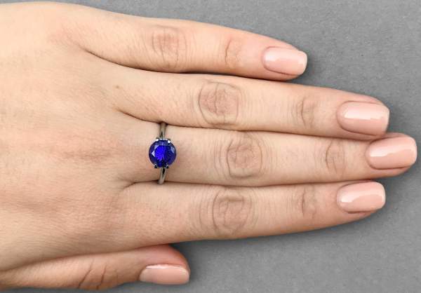 Round cut tanzanite 2.14 ct