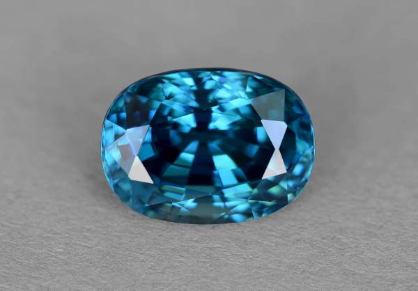 Natural blue zircon from Cambodia 11.34 ct