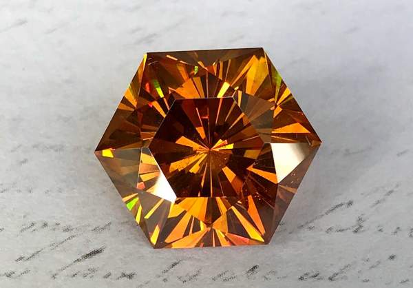 Rare fancy cut sphalerite gemstone 15.84 ct