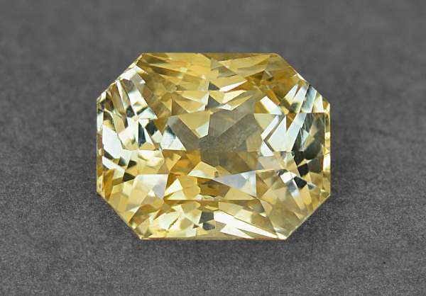 Ceylon radiant cut yellow sapphire 3.08 ct