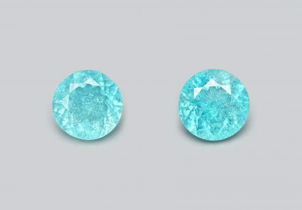 A pair of blue Paraiba tourmalines 0.55 ct